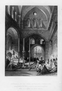 Ingresso al Santo Sepolcro, Gerusalemme, Israele da J. Redaway