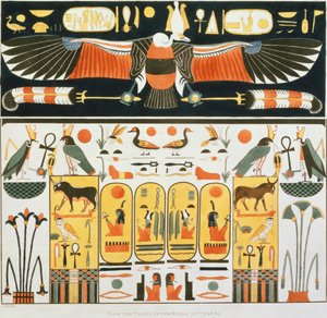 Murale dalle Tombe dei Re di Tebe, scoperto da G. Belzoni, tavola 2 da `Plates Illustrative of the Researches in Egypt and Nubia`, inciso da Charles Hullmandel (1789-1850) 1820-22 da J. Ricci