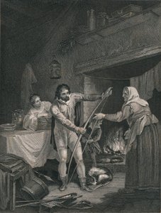 Alfred nel cottage del pastore, metà del XIX secolo da J. Rogers