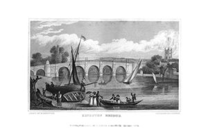 Ponte di Kingston, Londra, 1829 da J. Rogers