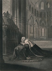 Luigi VII, re di Francia, davanti alla tomba di Becket da J. Rogers