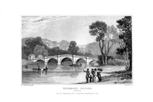 Ponte di Richmond, Londra, 1829 da J. Rogers