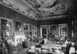 Il salotto, Montagu House, 1908 da J Russell and Sons