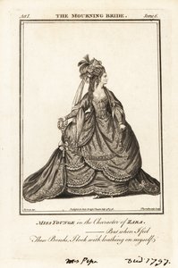 Miss Elizabeth Younge nel ruolo di Zara in The Mourning Bride di William Congreve da J. Thornthwaite