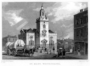 Chiesa di Santa Maria, Whitechapel, Londra da J. Tingle