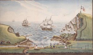 Una Vista del Luogo di Balneazione, chiamato Willdows, presa dalla Malteria di Mrs. Down da J Walters
