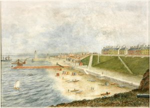 Roker Terrace e ingresso del porto da Holey Rock da J. Webster