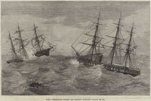 HMS Immortalité trova il relitto Margaret Pollock in mare