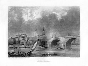 Ponte di Londra, Londra, XIX secolo da J. Woods