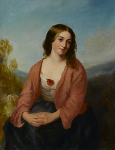 Giovane donna in un vestito rosa da J. or H. Stannier