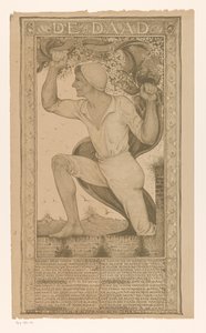 Uomo con stendardo e ramo fiorito da Jac Jongert