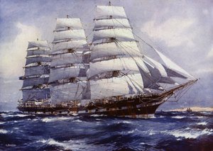 Clipper Ships: Macquarie (litografia a colori)
