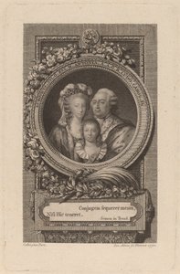 Luigi XVI, Maria Antonietta e Luigi Carlo da Jacob Adam after Antoine François Callet