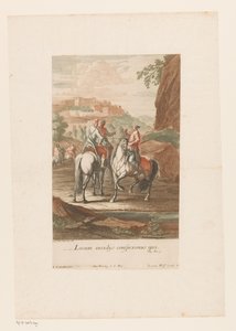 Cavalieri scelgono una buona posizione per la battaglia
