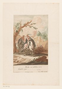 Cavalieri attraversano la valle da Jacob Andreas Fridrich (I)