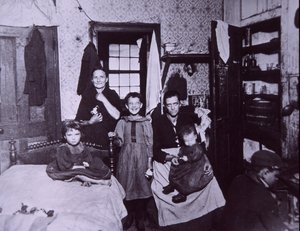 Baraccopoli, New York City c.1905 (foto in b/n) da Jacob August Riis