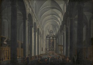 Interno della chiesa dei Gesuiti a Bruges da Jacob Balthasar Peeters