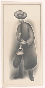 Musicista di strada con strumento a fiato da Jacob Bendien (signed by artist)