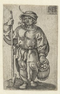 Contadino con un cesto di uova da Jacob Binck