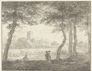 Muiderberg, visto dalla Hooge Weg da Jacob  Cats
