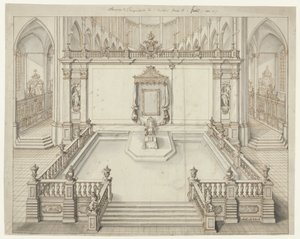 Sala del trono nella chiesa di San Bavone a Gand per l