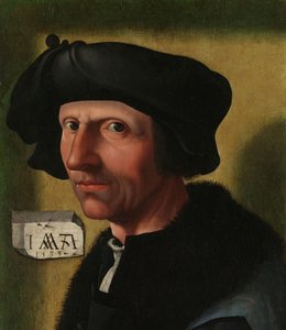 Ritratto di Jacob Cornelisz van Oostsanen (c. 1472/77-1528/33) da Jacob Cornelisz van Oostsanen (workshop of)