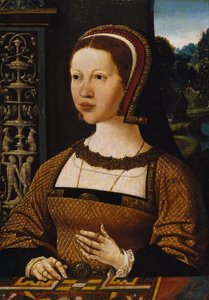 Olandese: Ritratto di donna (regina Isabella di Danimarca) Ritratto di donna forse Elisabetta di Danimarca da Jacob Cornelisz van Oostsanen