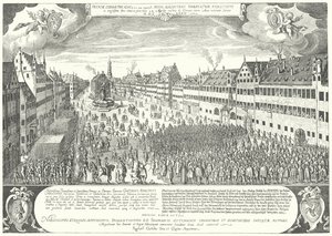 La città di Augusta rende omaggio a Gustavo Adolfo di Svezia da Jacob Custodis