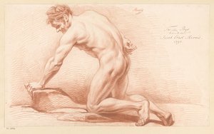 Nudo maschile inginocchiato, visto di lato (2° premio 1797) da Jacob Ernst Marcus