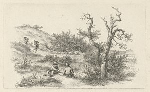 Disegnatori in un paesaggio di dune da Jacob Ernst Marcus