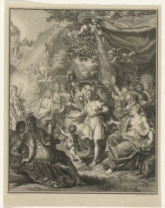 Rappresentazione allegorica con Telemaco e Minerva da Jacob Folkema