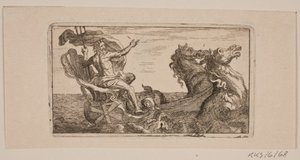Nettuno. Illustrazione per Jacob Fosie, "Lære-Klude [...] o Prove su rame, levigatura, fondi, aghi, acqua di incisione, inchiostro, cancellazione, carico e stampa dal 1741 al 1743"