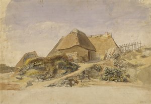 Capanni dei Pescatori sulla Spiaggia di Hopesberg, 1834 da Jacob Gensler