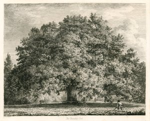 La quercia di Chandos, Michendon House, Southgate, Londra da Jacob George Strutt
