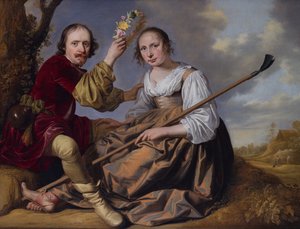 Una coppia in un paesaggio pastorale da Jacob Gerritsz Cuyp