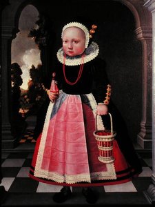 Ritratto di una bambina con una bambola e un cesto da Jacob Gerritsz Cuyp
