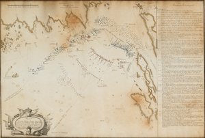 La battaglia della baia di Viborg, 1790 Mappa, 1790 da Jacob Gillberg