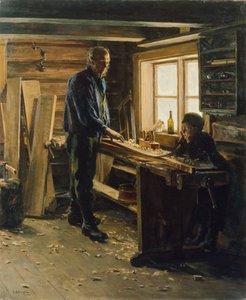 Nel laboratorio di falegnameria