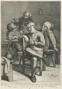 Scena di taverna con contadini che fumano da Jacob Gole