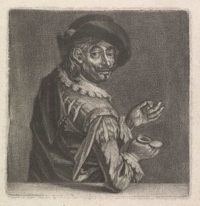 Uomo che prende tabacco da fiuto