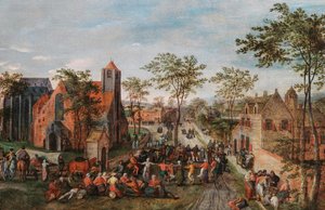 Fiera del villaggio di Jacob Grimmer da Jacob Grimmer