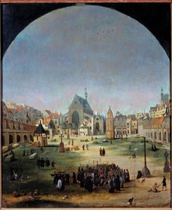 Il cimitero degli Innocenti e la sua fossa comune sotto il regno di Francesco I da Jacob Grimmer