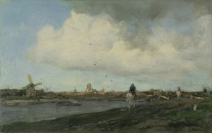 Paesaggio con mulini a vento, 1890-5