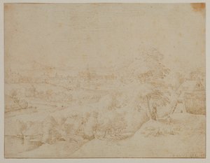 Paesaggio con una città, XVI secolo da Jacob I Savery
