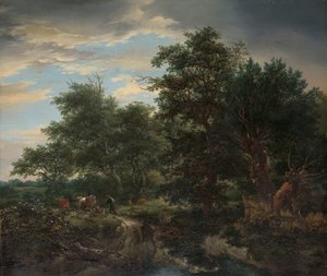 Scena di foresta da Jacob van Ruisdael
