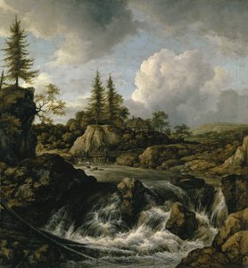 Paesaggio con cascata