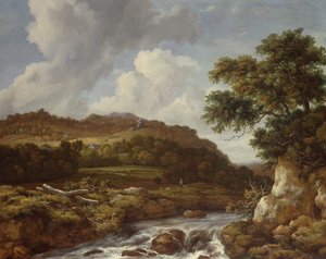 Paesaggio montuoso con un torrente