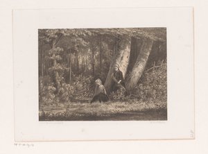 Due ragazze nel bosco da Jacob Jan van der Maaten