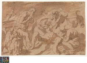 Tedesco: Die Beweinung Abels
Olandese: De bewening van Abel da Jacob Jordaens