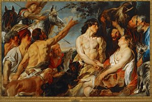 Meleagro e Atalanta ... (dipinto su tela) da Jacob Jordaens